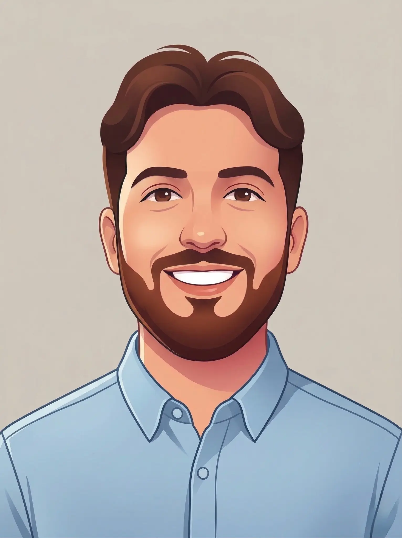 Close-up professional studio portrait of a young male biomedical engineer with a focused, confident expression, soft natural side lighting