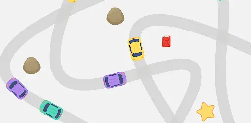 Car Flow - Abstract glowing circuit paths representing digital flow on a dark matte background with blue neon highlights