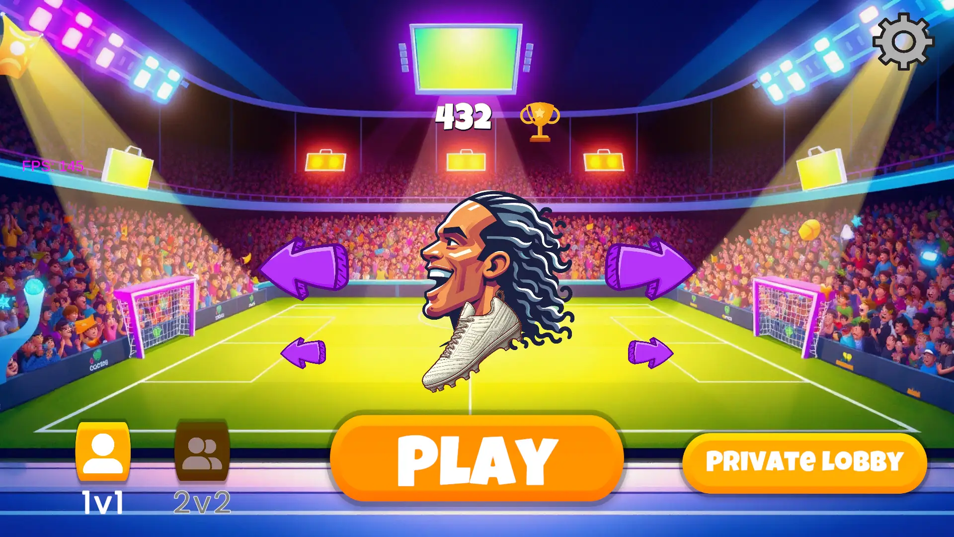 Headball Arena - Physics-driven multiplayer sports game menu preview